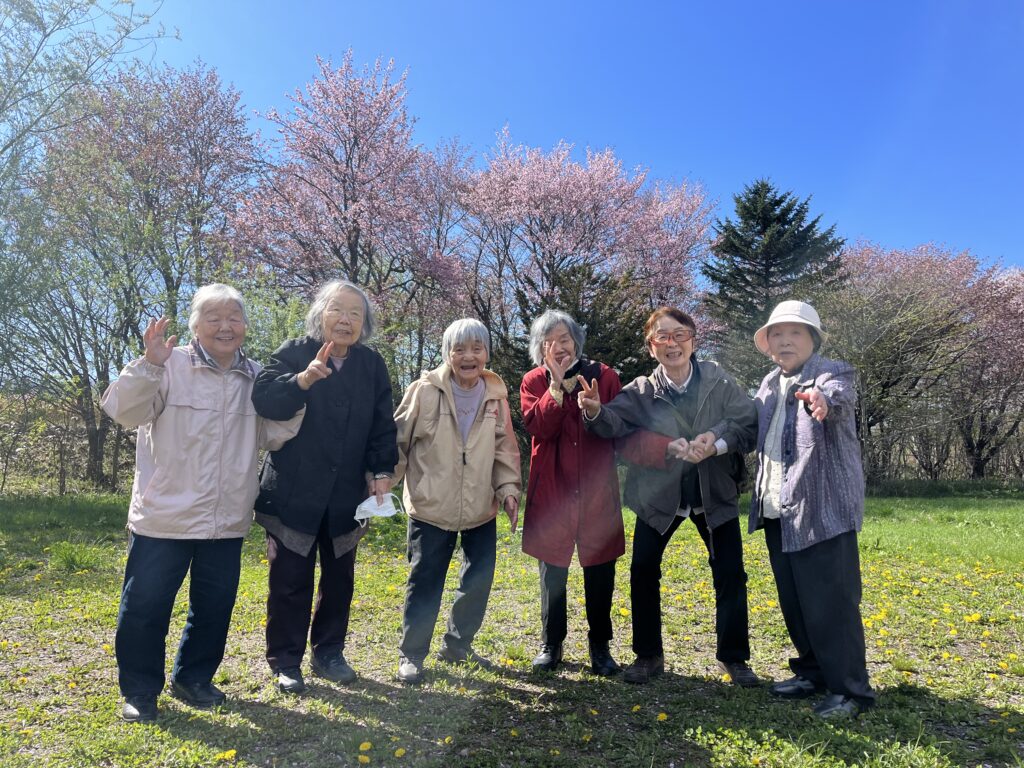 新得神社山　桜が満開
